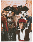'The Pirates' Personalized 4 Pet Blanket