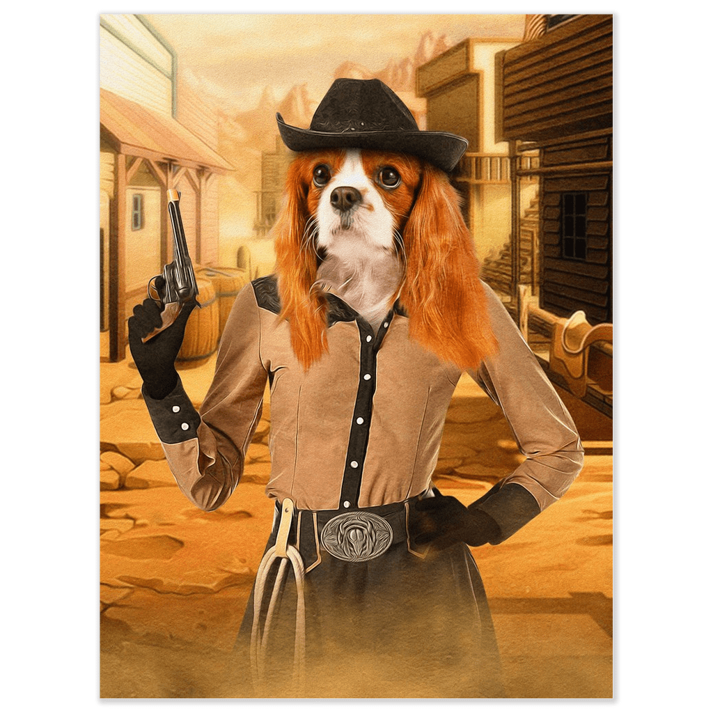 &#39;The Cowgirl&#39; Personalized Pet Poster