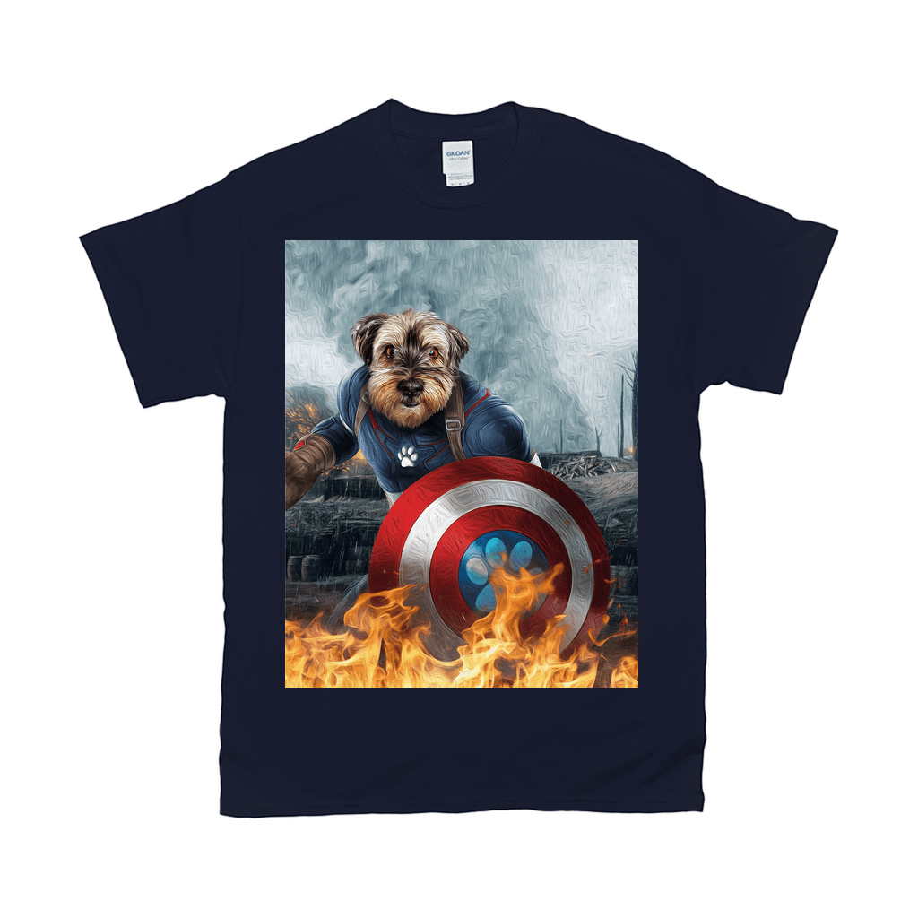 &#39;Captain Doggmerica&#39; Personalized Pet T-Shirt