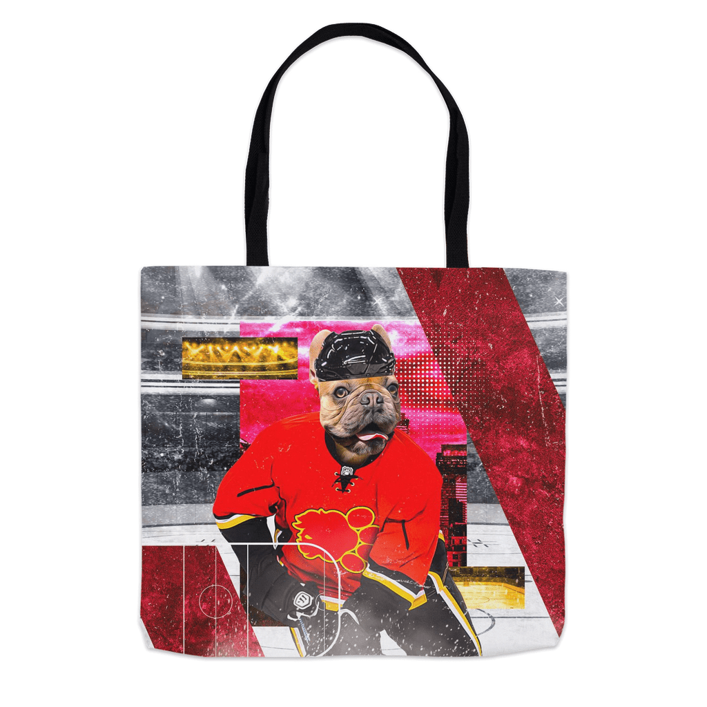 &#39;Calgary Doggos Hockey&#39; Personalized Tote Bag
