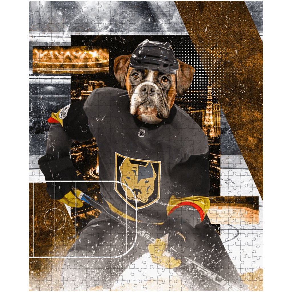 &#39;Las Vegas Doggos Hockey&#39; Personalized Pet Puzzle
