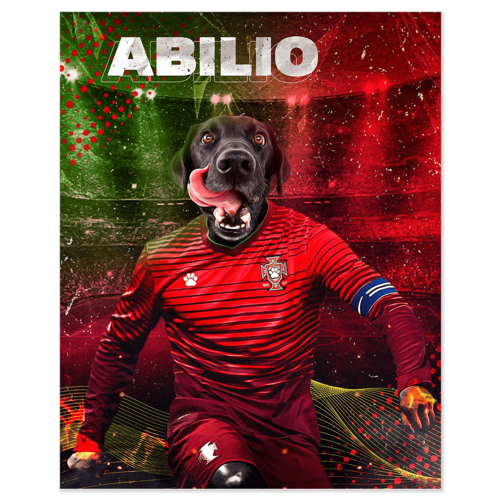 Portugal Doggos Soccer: Custom Pet Poster