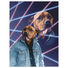 '1980s Lazer Portrait' Personalized Pet Poster