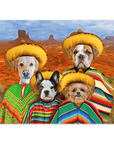 '4 amigos' Personalized 4 Pet Poster