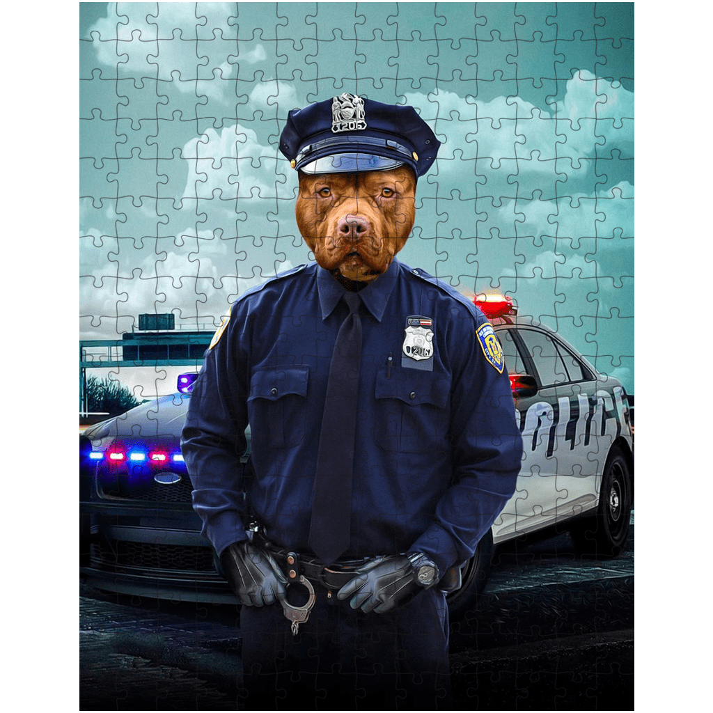 Puzzle de mascota personalizado &#39;El oficial de policía&#39;