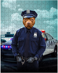 Puzzle de mascota personalizado 'El oficial de policía'