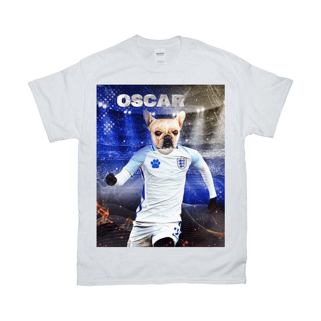 &#39;England Doggos Soccer&#39; Personalized Pet T-Shirt
