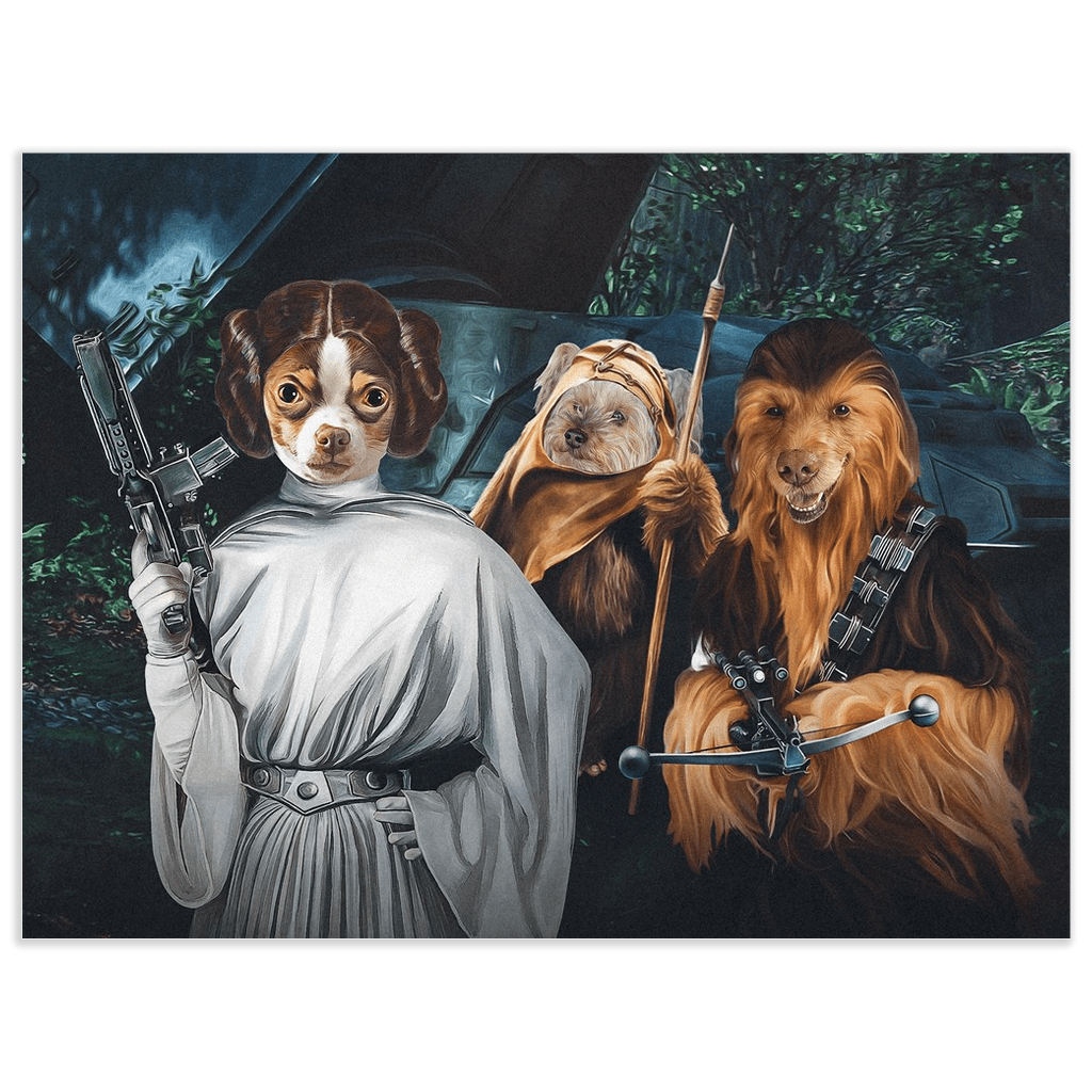 &#39;Star Woofers 3&#39; Personalized 3 Pet Poster