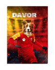 'Montenegro Doggos Soccer' Personalized Pet Standing Canvas