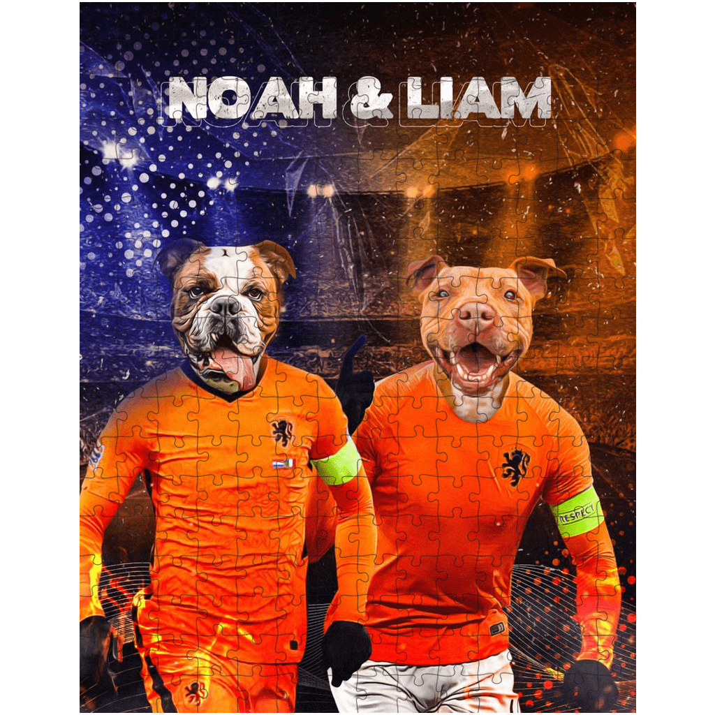 Rompecabezas personalizado de 2 mascotas &#39;Holland Doggos&#39;