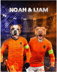 Rompecabezas personalizado de 2 mascotas 'Holland Doggos'