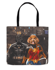 'Batdog & Wonder Doggette' Personalized 2 Pet Tote Bag