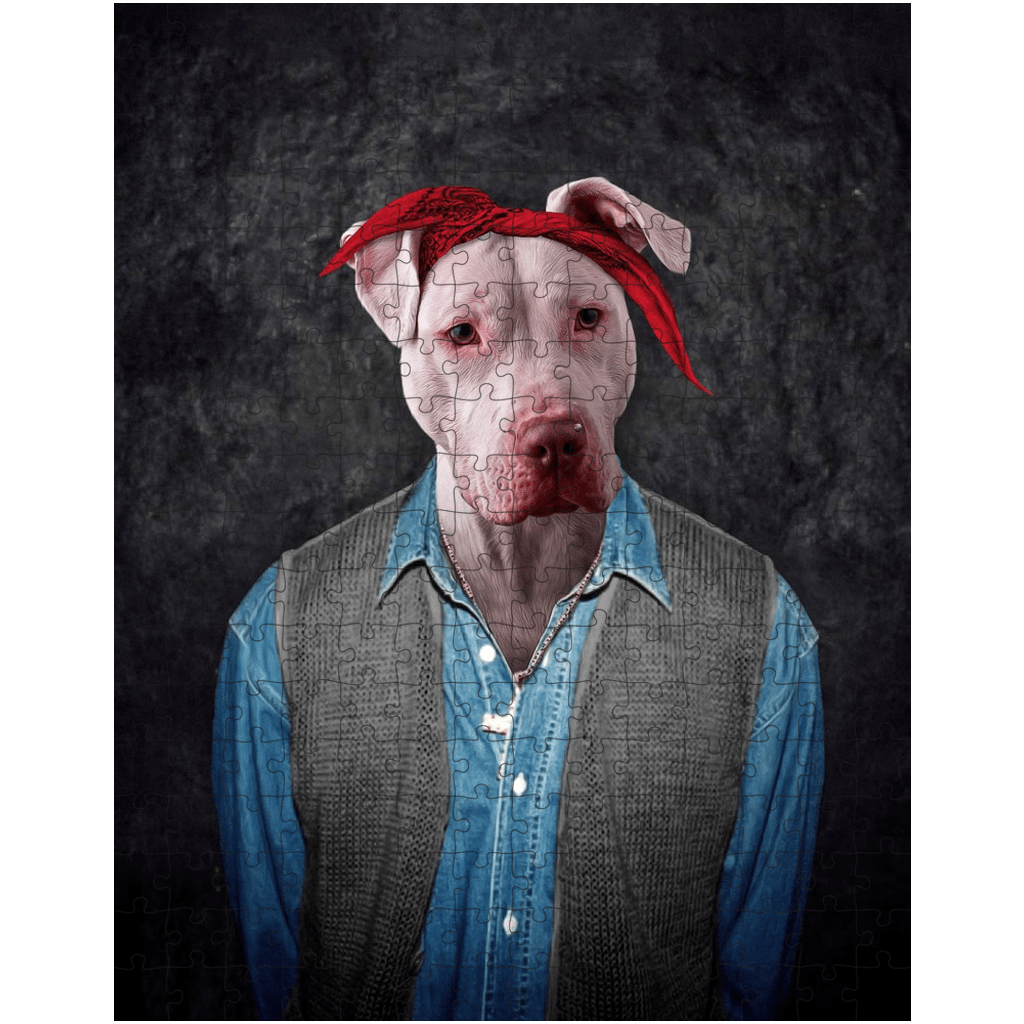 &#39;2pac Dogkur&#39; Personalized Pet Puzzle