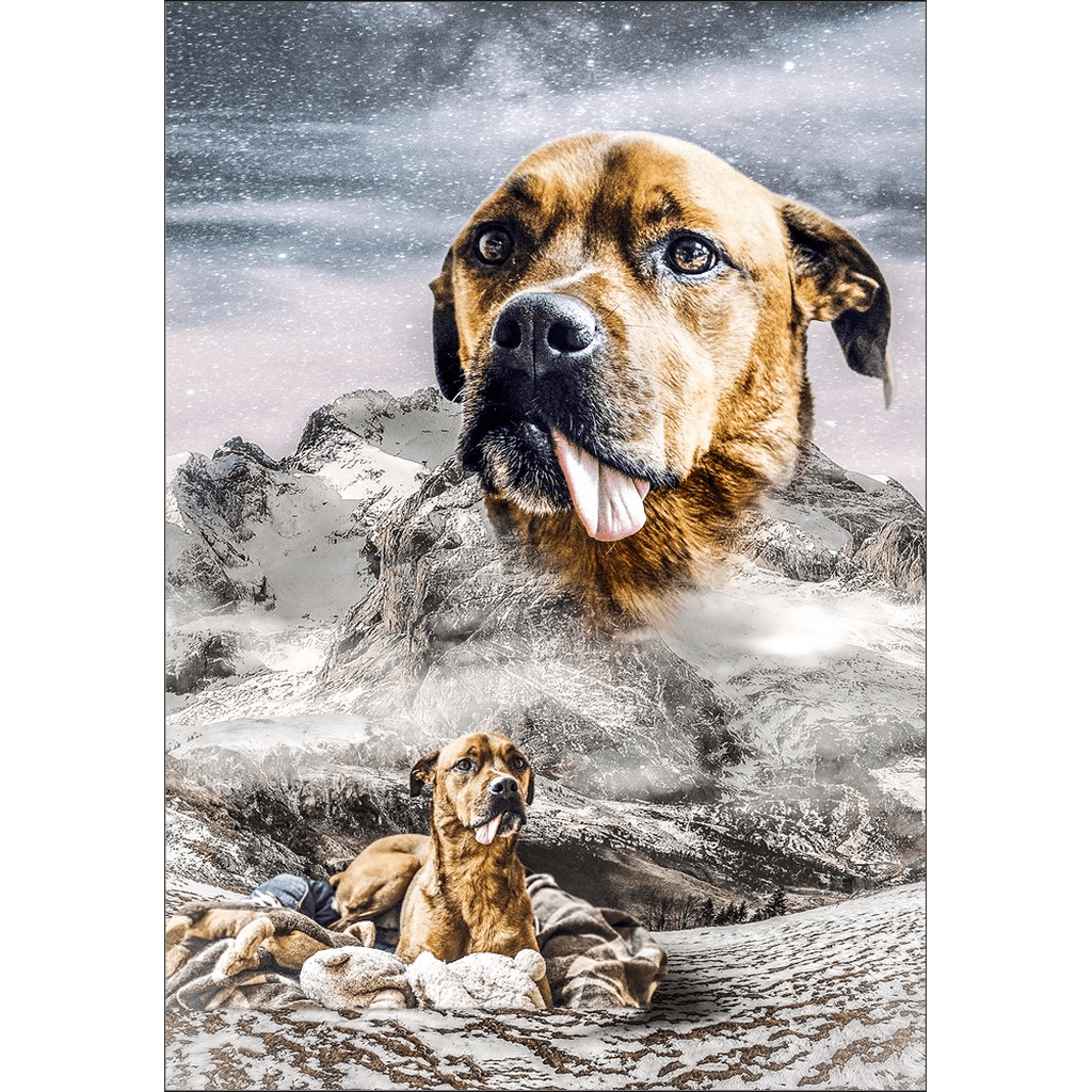 'Majestic Snowy Mountain' Personalized Poster