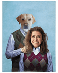 'Step Doggo & Human(Female)' Personalized Blanket