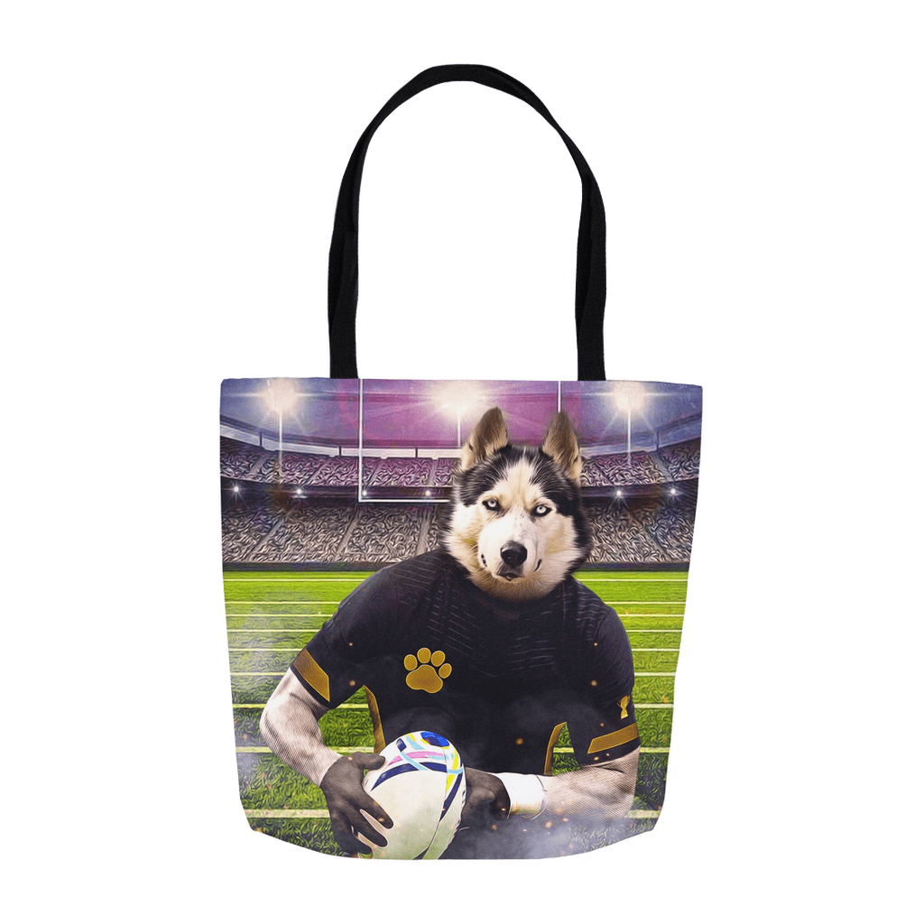 &#39;The Rugby Player&#39; Personalized Tote Bag