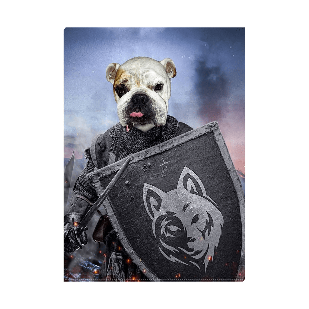 &#39;The Warrior&#39; Personalized Pet Standing Canvas
