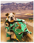 'Kawadawgi Rider' Personalized Pet Poster
