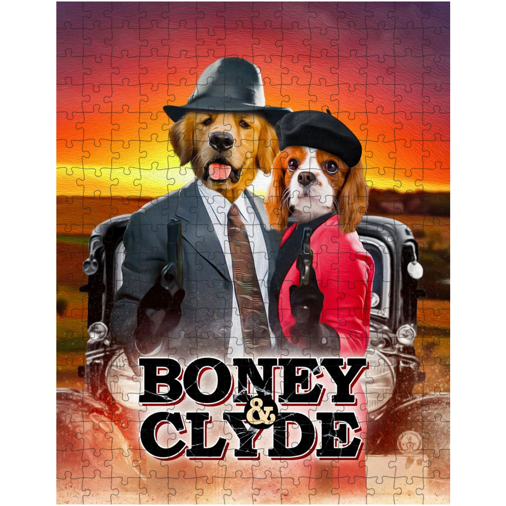 &#39;Boney and Clyde&#39; Personalized 2 Pet Puzzle