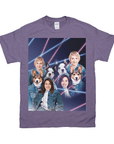 '1980s Lazer Portrait 2 Pet & Humans(Females)' Personalized T-Shirt