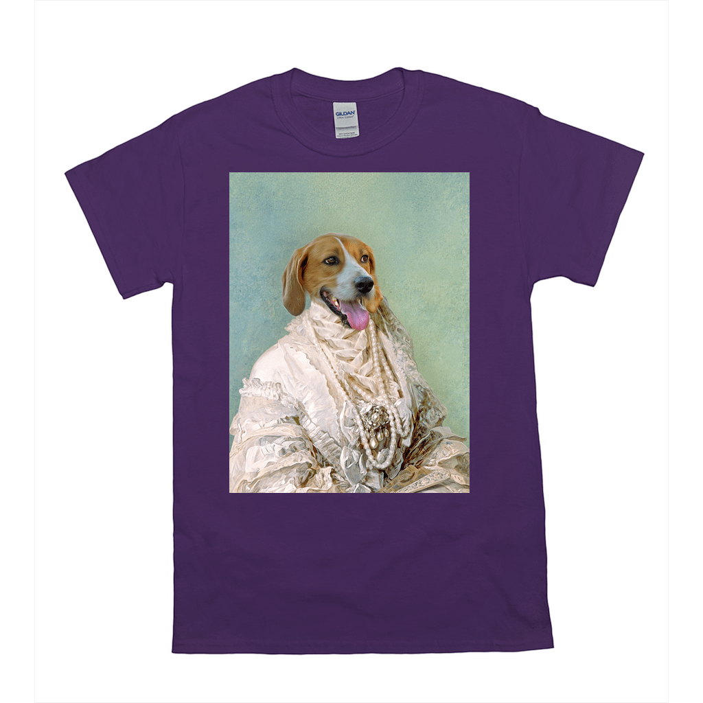 Camiseta personalizada para mascotas &#39;La dama perlada&#39; 