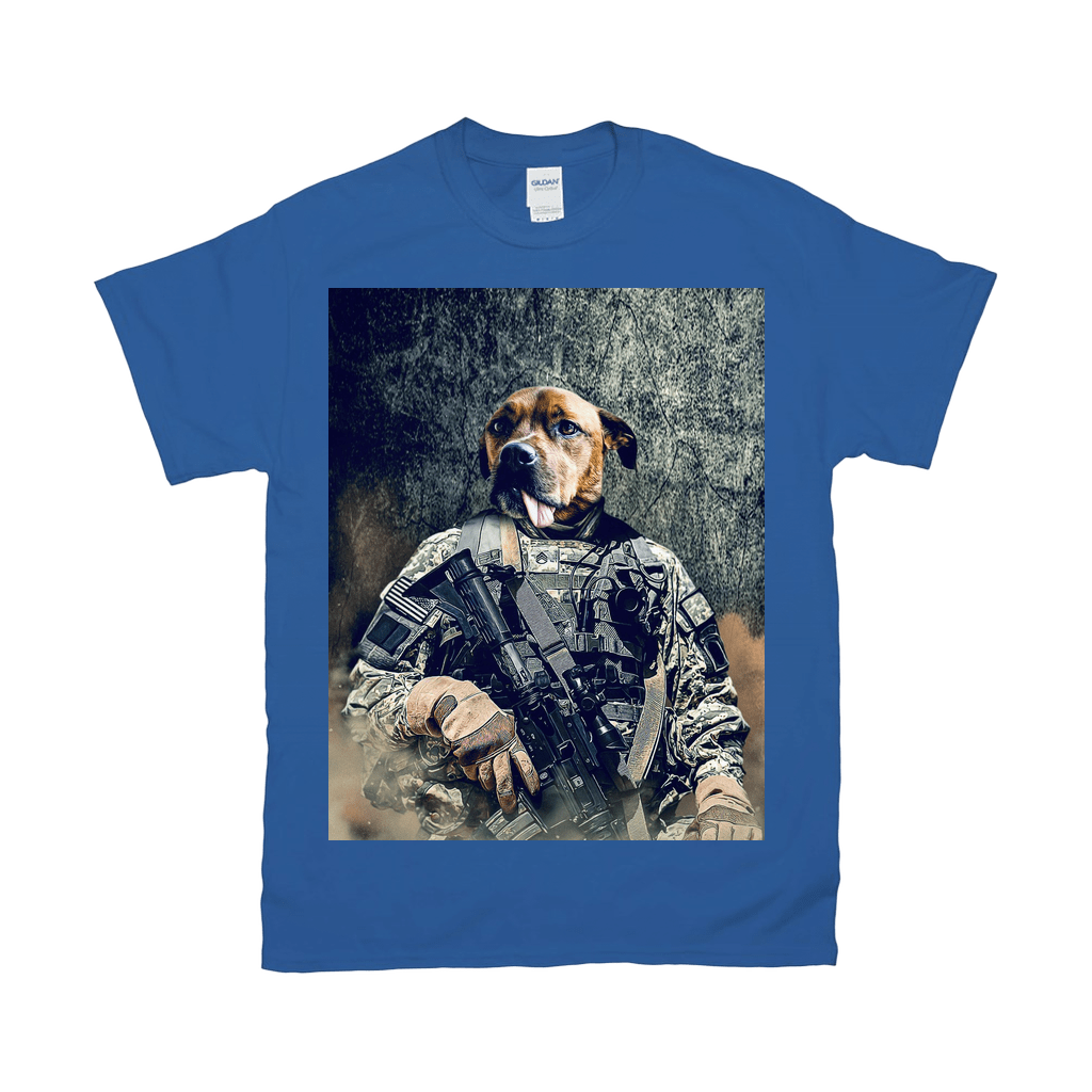 &#39;The Army Veteran&#39; Personalized Pet T-Shirt