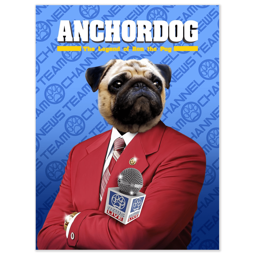 &#39;Anchordog&#39; Personalized Pet Poster