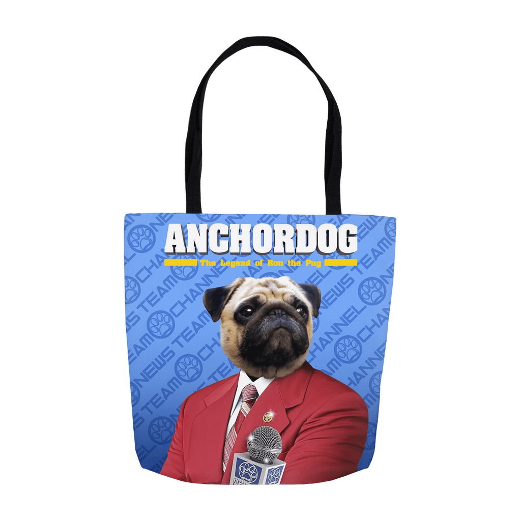 &#39;Anchordog&#39; Personalized Tote Bag