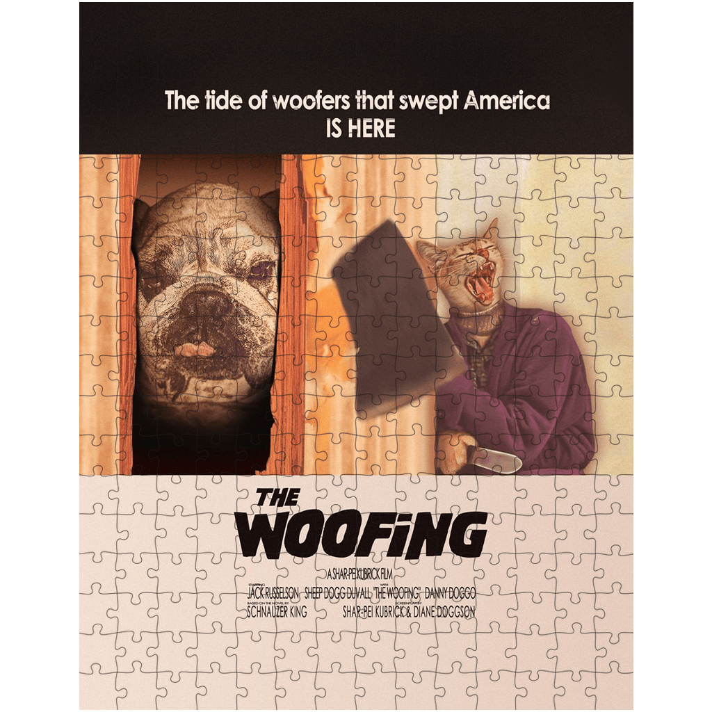 &#39;The Woofing&#39; Personalized 2 Pet Puzzle