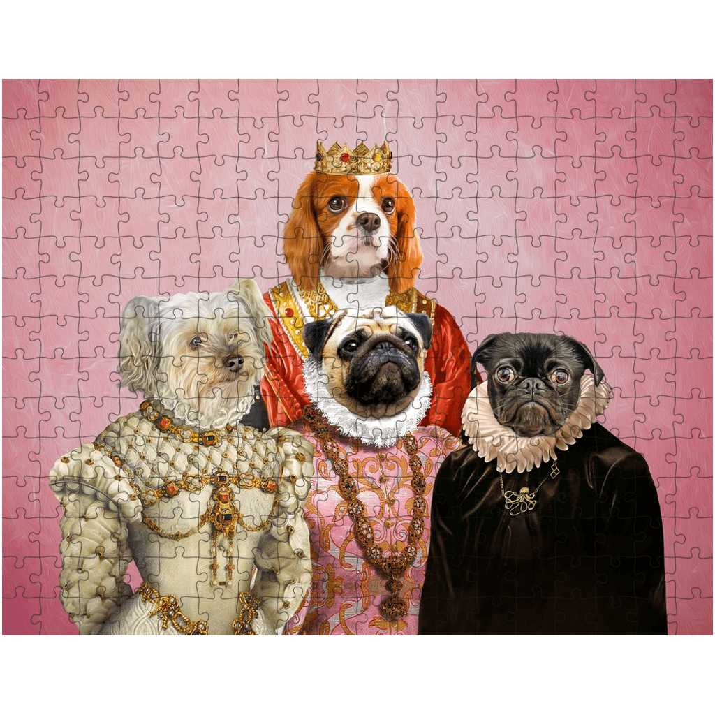 &#39;The Royal Ladies&#39; Personalized 4 Pet Puzzle