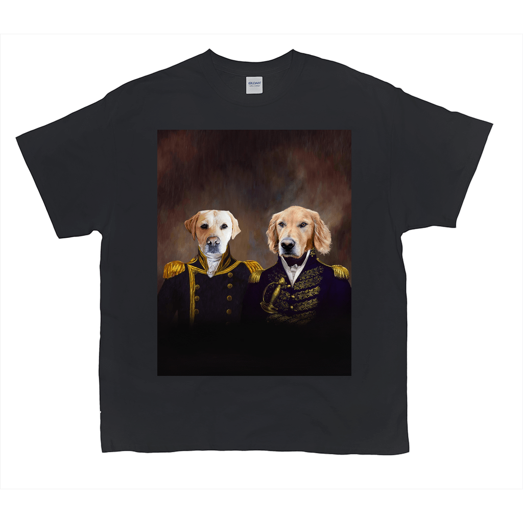 &#39;The Admiral And The Captain&#39; Personalized 2 Pet T-Shirt