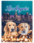 Póster personalizado con 2 mascotas 'Doggos of Los Angeles'