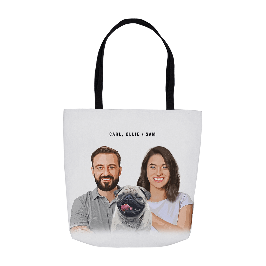 Personalized Modern Pet &amp; Humans Tote Bag
