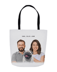 Personalized Modern Pet & Humans Tote Bag