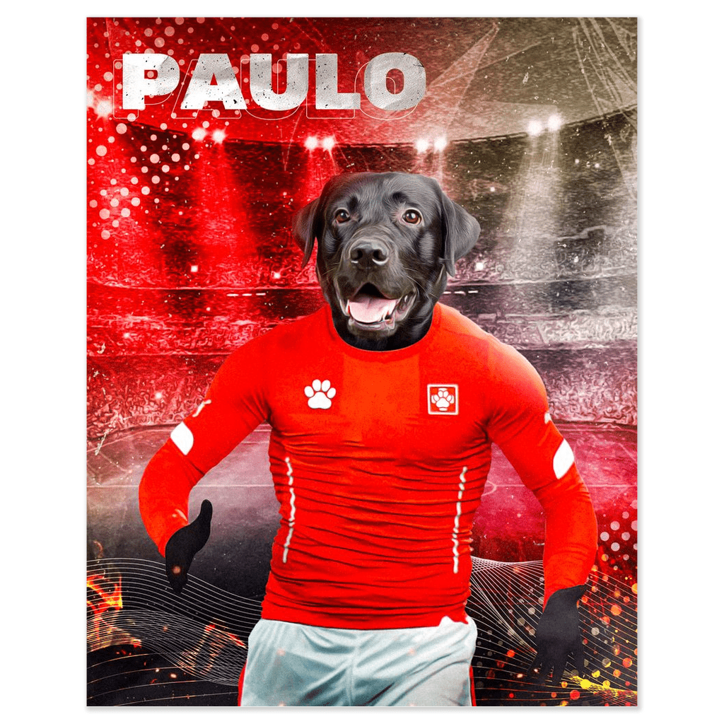 &#39;Switzerland Doggos Soccer&#39; Personalized Pet Poster