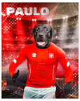 'Switzerland Doggos Soccer' Personalized Pet Poster