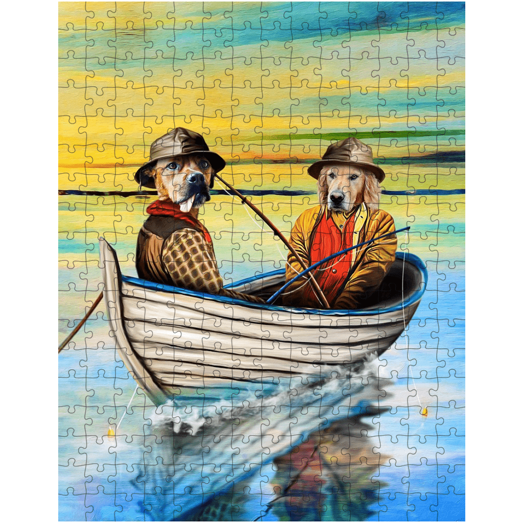 &#39;The Fishermen&#39; Personalized 2 Pet Puzzle