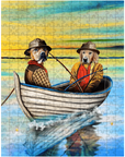 Puzzle personalizado de 2 mascotas 'Los Pescadores'