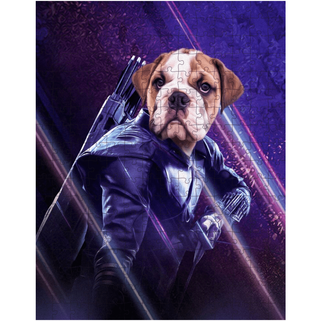 &#39;Hawkeye Doggo&#39; Personalized Pet Puzzle