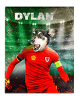 'Wales Doggos Soccer' Personalized Pet Standing Canvas