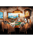 'The Poker Players' Personalized 6 Pet Standing Canvas