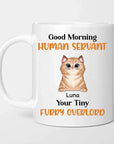 Live Customization Human Servant Dog/Cat Mug (Up to 4 Pets!)