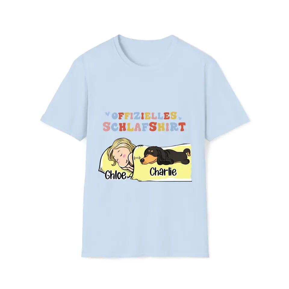 Official Sleep Shirt (German) - Woman &amp; 1-3 Dogs