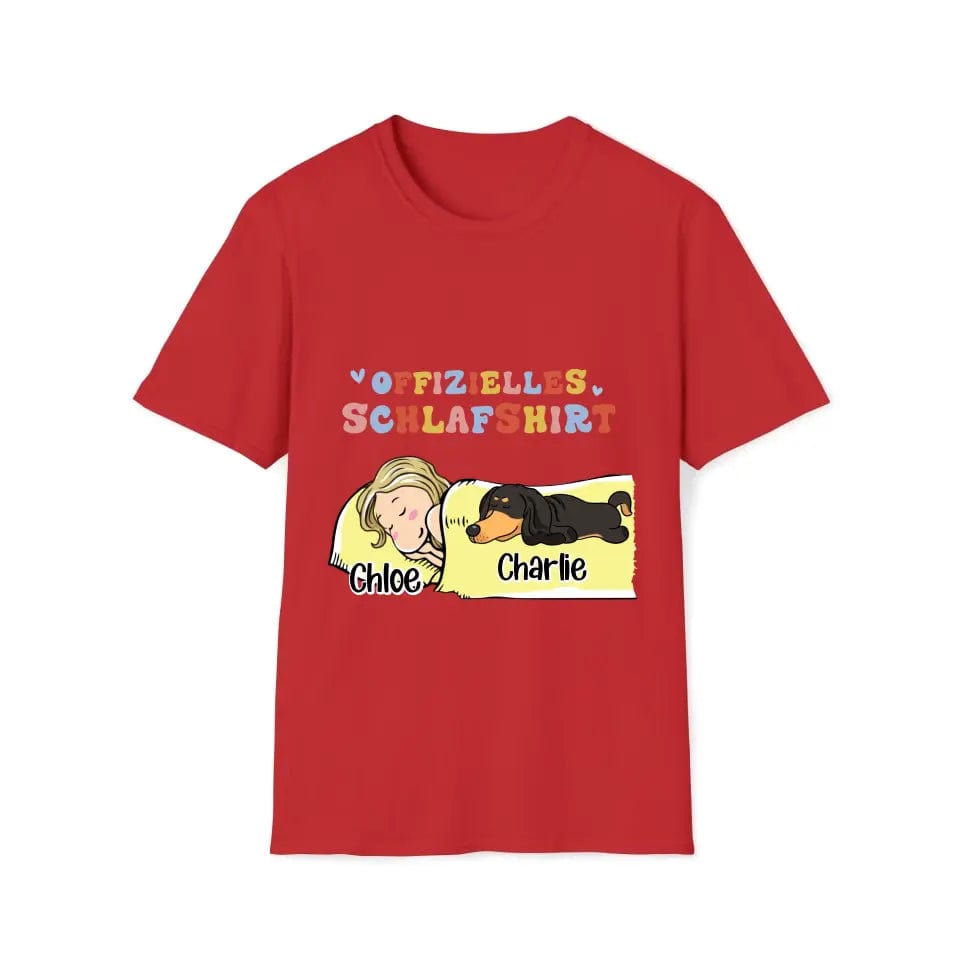 Official Sleep Shirt (German) - Woman &amp; 1-3 Dogs