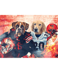 'Cleveland Doggos' Personalized 2 Pet Standing Canvas
