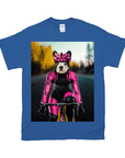 Camiseta personalizada para mascotas 'La ciclista femenina' 