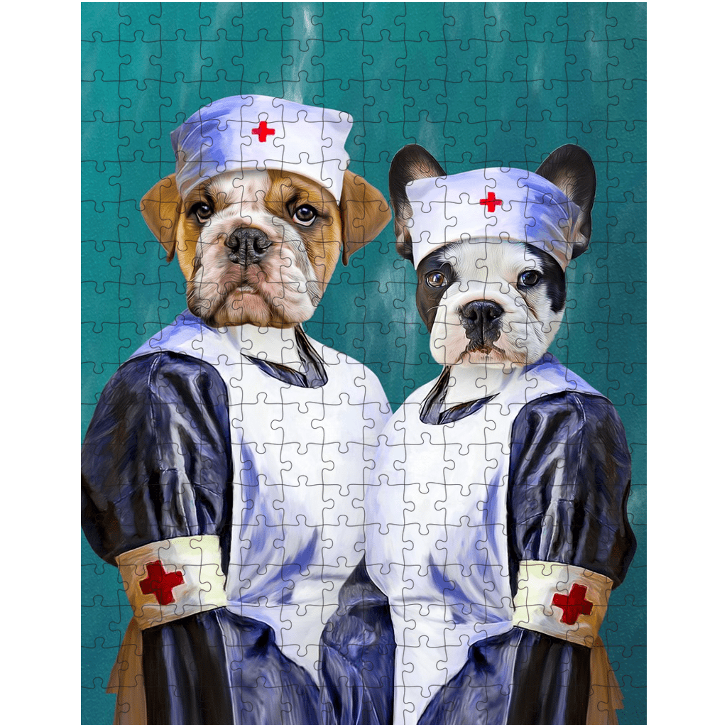 &#39;The Nurses&#39; Personalized 2 Pet Puzzle