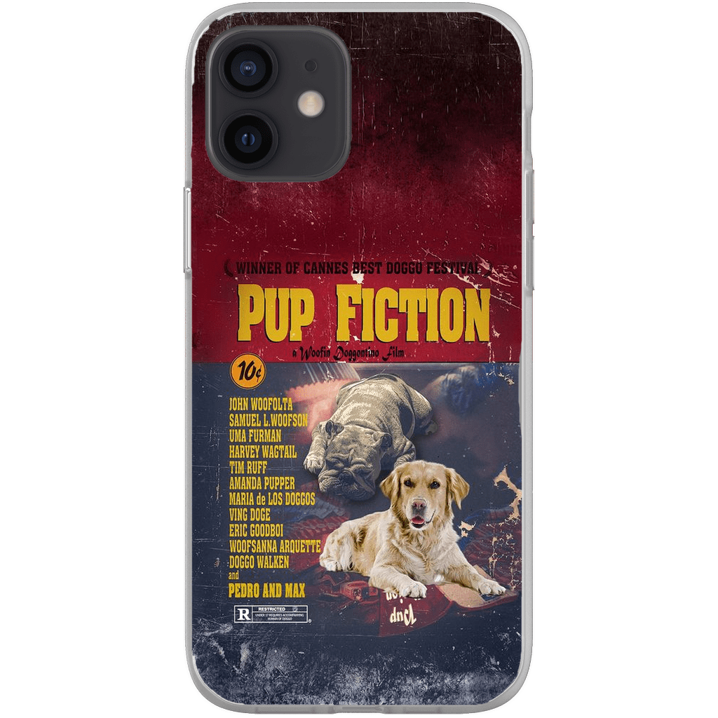 Funda personalizada para teléfono con 2 mascotas &#39;Pup Fiction&#39;