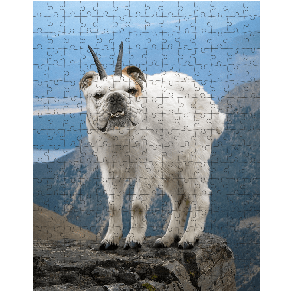 Rompecabezas personalizado para mascotas &#39;El Perro Cabra de la Montaña&#39;