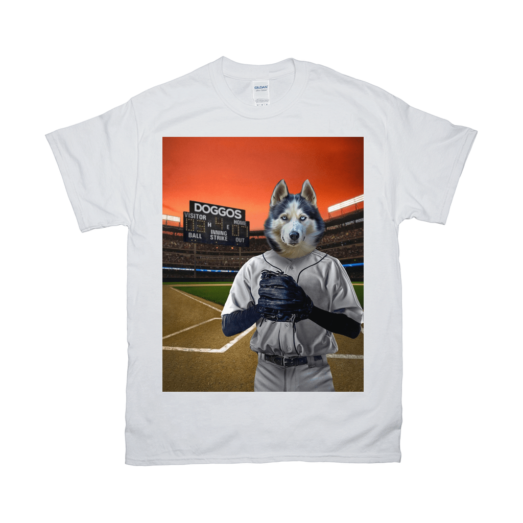 &#39;The Baseball Player&#39; Personalized Pet T-Shirt